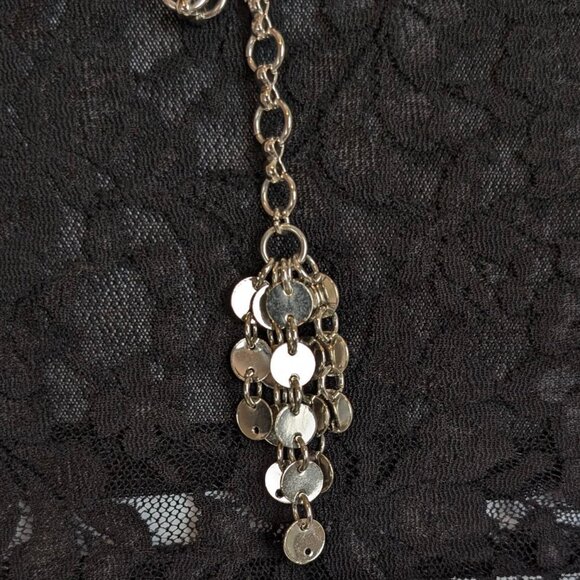 (2/$20) V. Silver Circles Dangling Tassel Belt - Picture 5 of 6